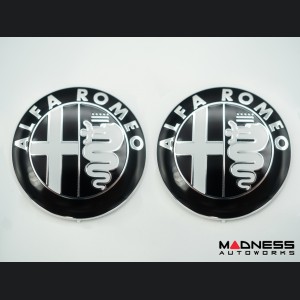 Alfa Romeo Emblem Covers - Front + Back Set - V1 - 74mm